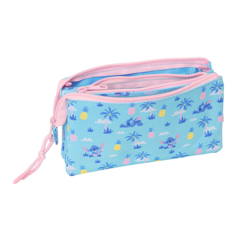 Portatodo triple azul y rosa de Stitch Disney - 3