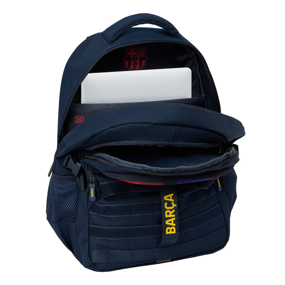 Mochila SAFTA F.C. Barcelona azul marino con escudo y detalles rojos - 5