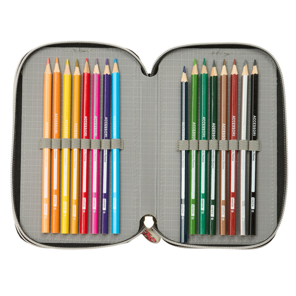 Plumier triple SAFTA Masters of the Universe negro con tres compartimentos - 5