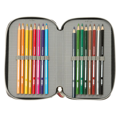 Plumier triple SAFTA Masters of the Universe negro con tres compartimentos - 5