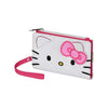 Cartera blanca de Hello Kitty con lazo rosa y correa de muñeca