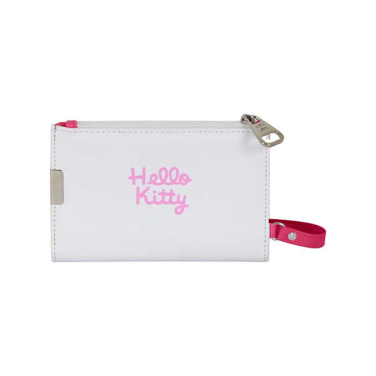Cartera blanca de Hello Kitty con lazo rosa y correa de muñeca - 5