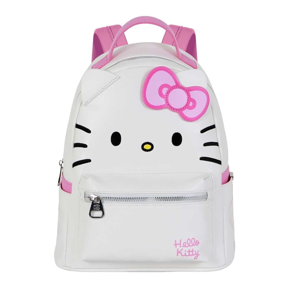 Mochila Hello Kitty blanca y rosa de 29 cm - 3