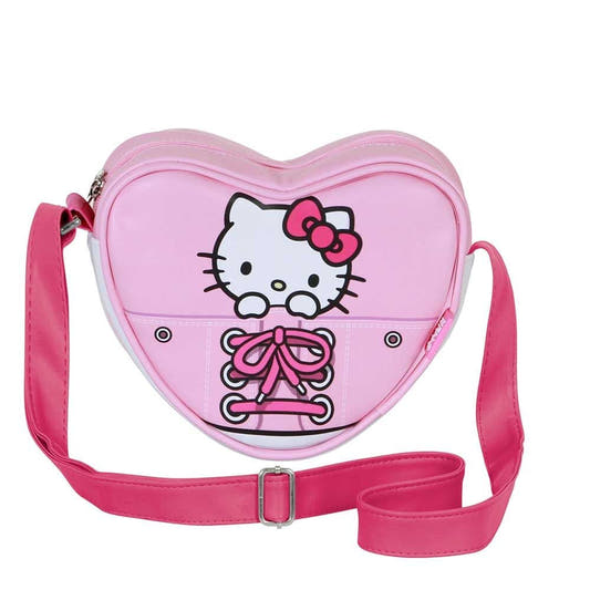 Bolso bandolera rosa Hello Kitty con diseño de zapatilla