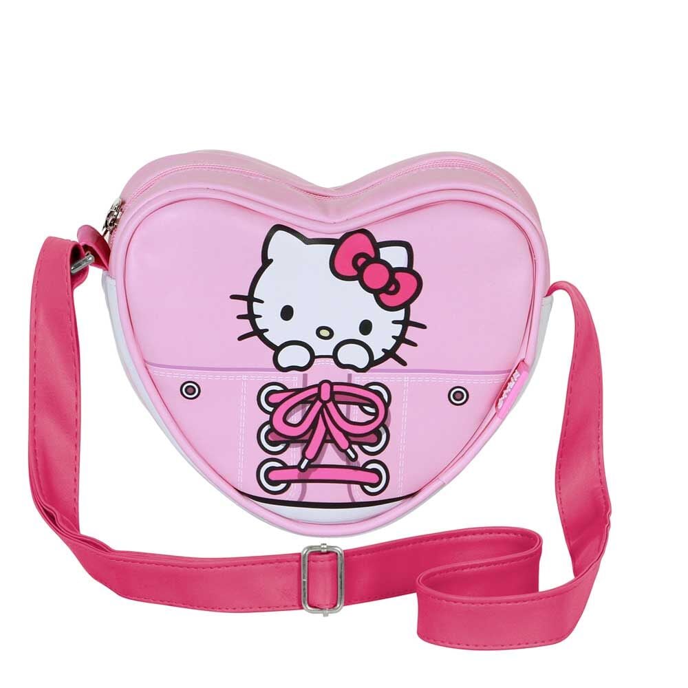 Bolso bandolera rosa Hello Kitty con diseño de zapatilla