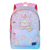 Mochila Bunicat Oh My Pop! azul y rosa con estampado de conejitos