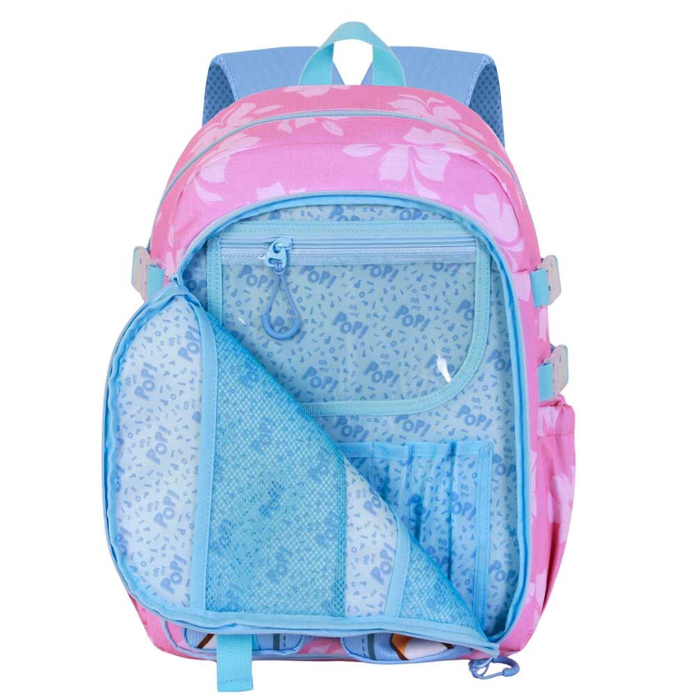 Mochila Shiby Oh My Pop! rosa y azul con personaje de gato - 2