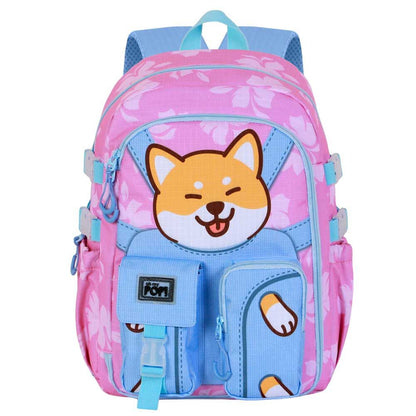 Mochila Shiby Oh My Pop! rosa y azul con personaje de gato