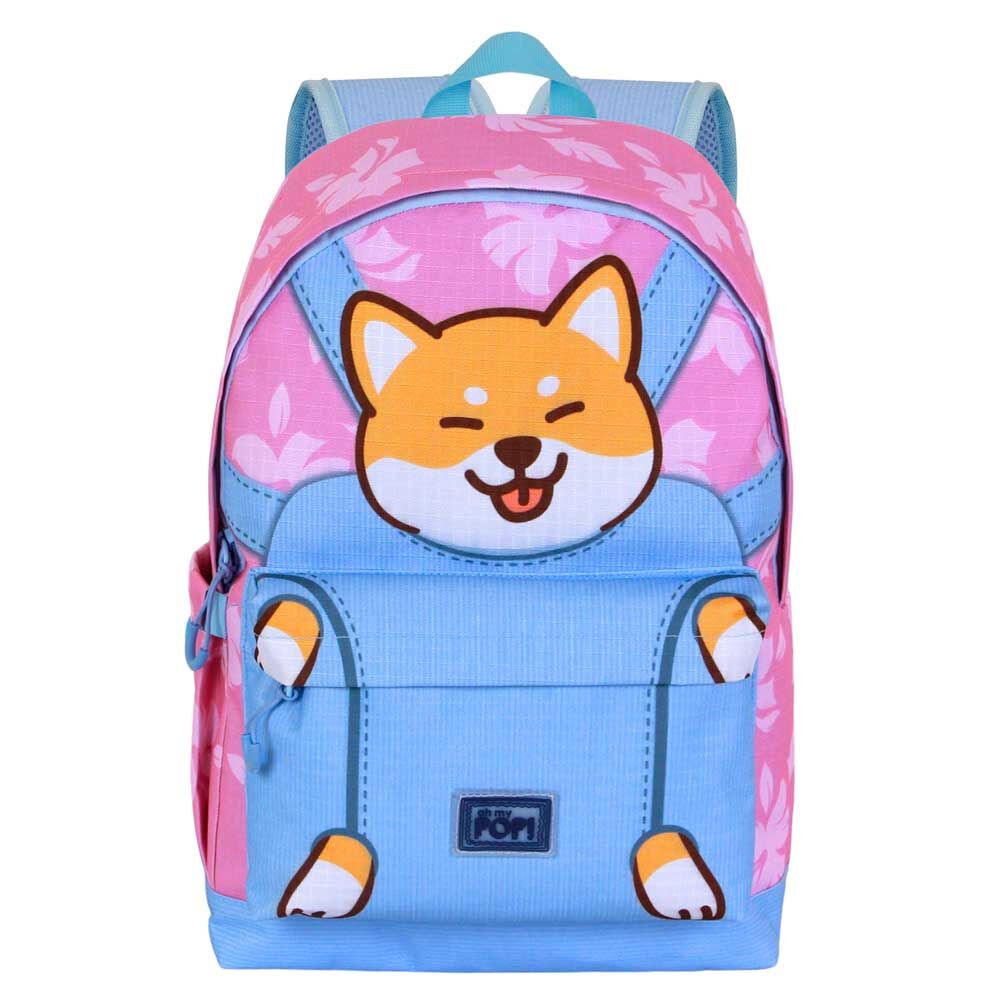 Mochila Shiby Oh My Pop! rosa y azul con personaje frontal