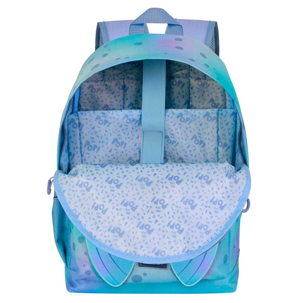 Mochila Sealy Oh My Pop! turquesa y lila con diseño de gato - 2