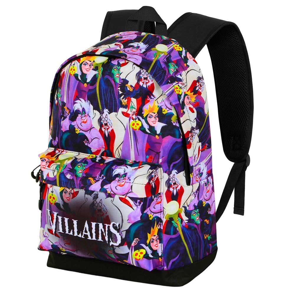 Mochila Villanas Disney multicolor con bolsillo frontal