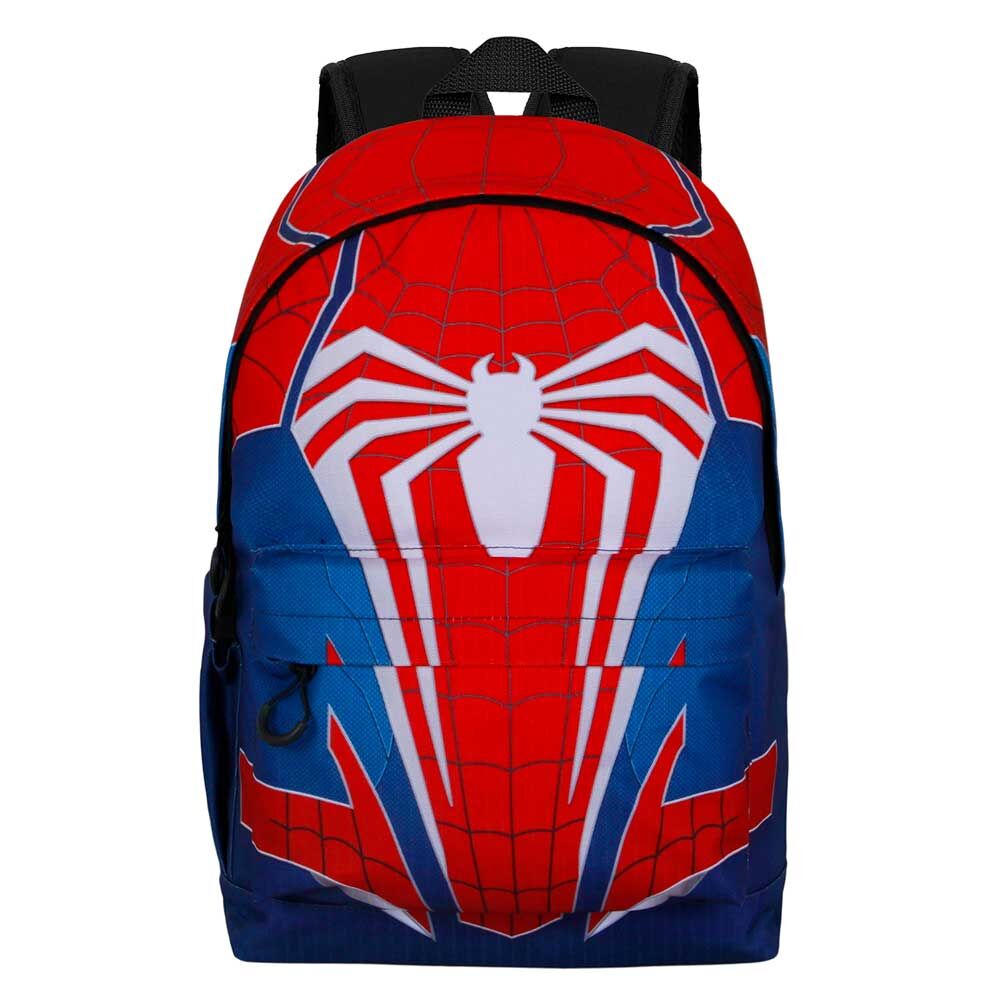 Mochila Spider-Man Marvel roja y azul con araña blanca - 4