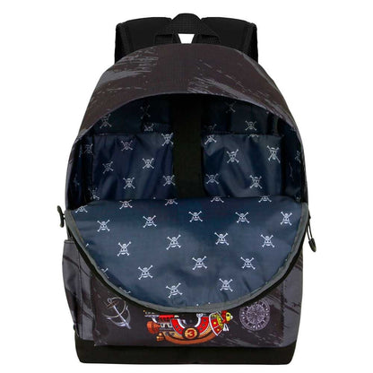 Mochila negra de One Piece con Luffy y el barco de la tripulación - 2