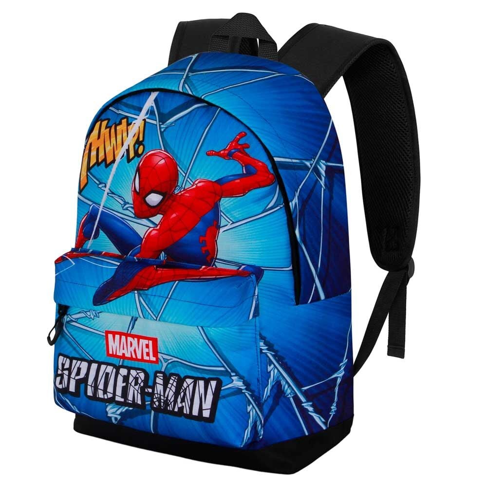 Mochila azul de Spider-Man Marvel con bolsillo frontal