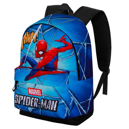 Mochila azul de Spider-Man Marvel con bolsillo frontal