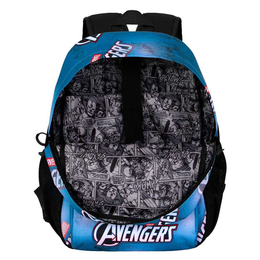 Mochila azul de Los Vengadores Marvel con Capitán América, Thor, Hulk e Iron Man - 3