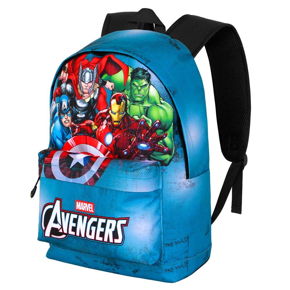 Mochila azul Marvel Avengers con personajes de Los Vengadores