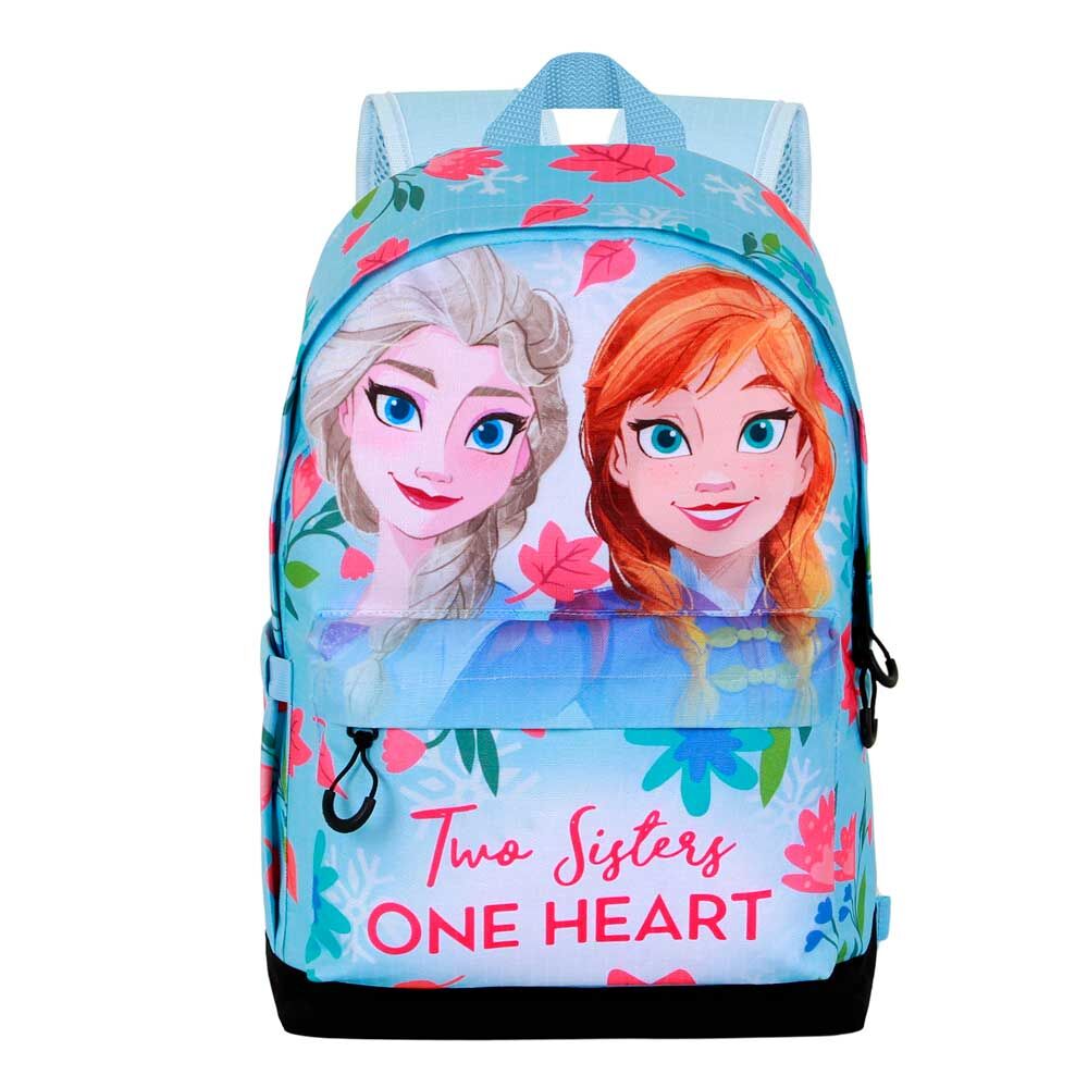 Mochila Frozen 2 Disney azul con Elsa y Anna y estampado floral - 3