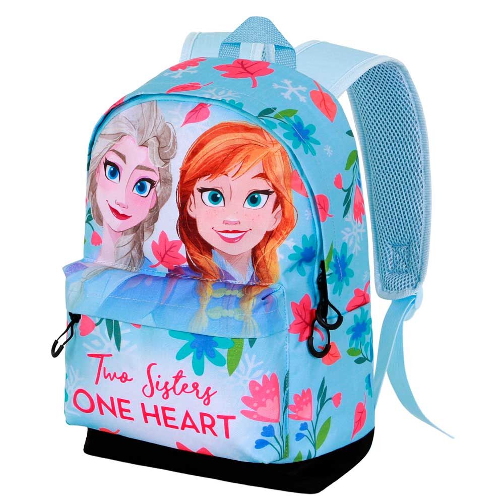 Mochila Frozen 2 Disney azul con Elsa y Anna y estampado floral