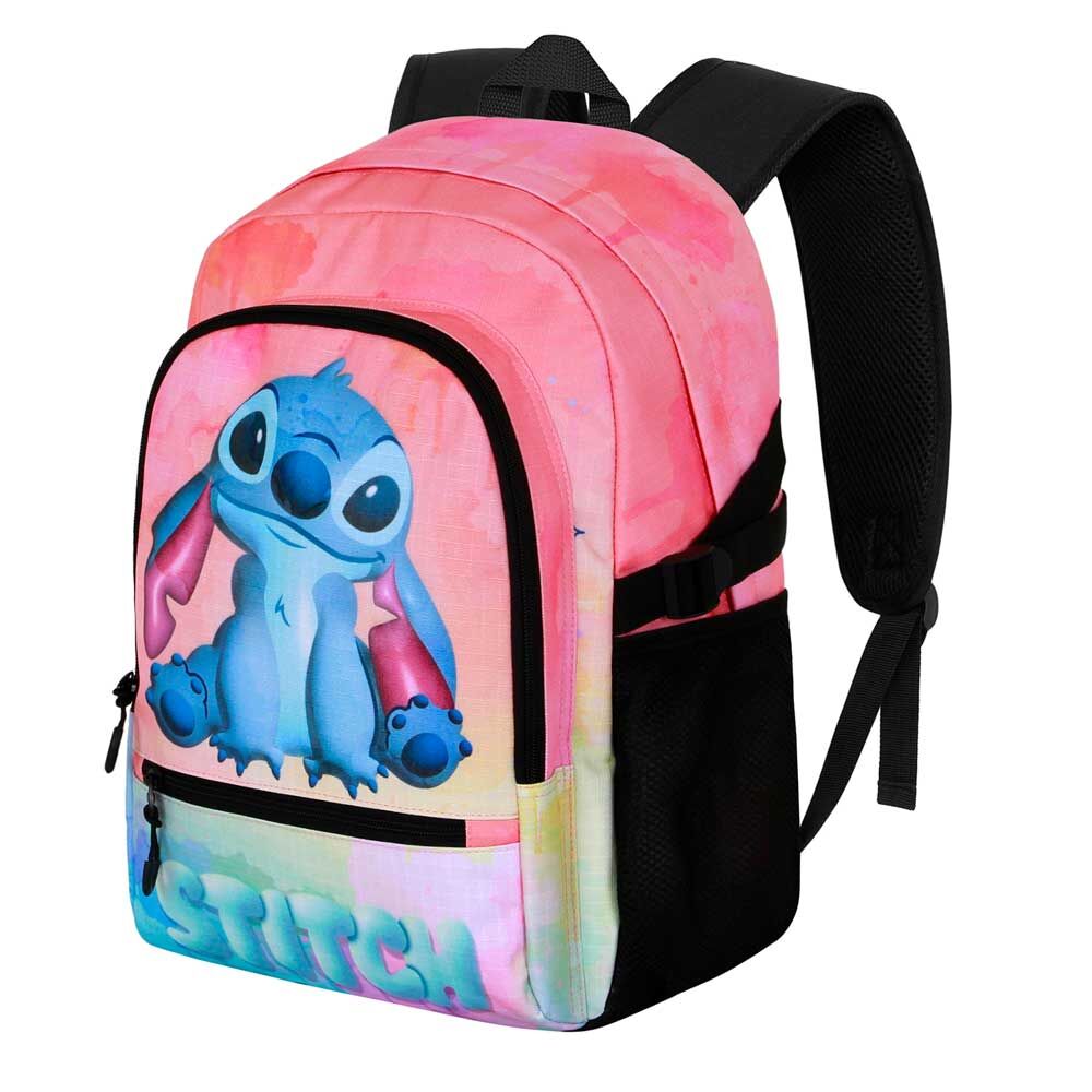 Mochila rosa de Stitch Disney con bolsillos frontales