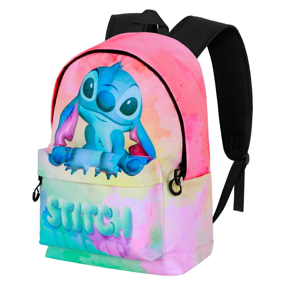 Mochila rosa de Stitch Disney con bolsillo frontal