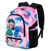 Mochila rosa Disney Stitch Dance con estampado tropical