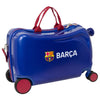 Maleta trolley azul del F.C. Barcelona con ruedas y escudo frontal