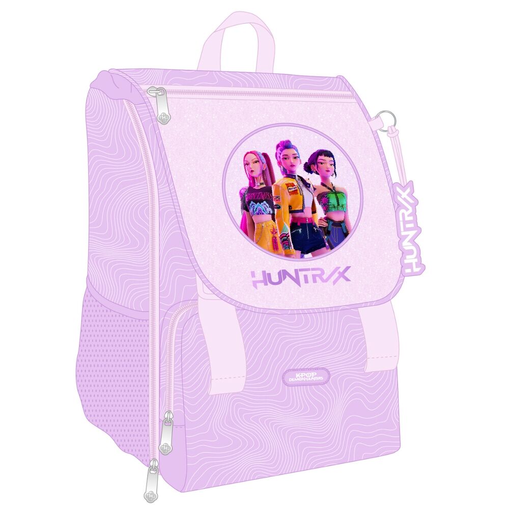 Mochila lavanda SAFTA KPop Demon Hunters con diseño HUNTR/X