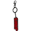 Llavero metálico Jaws con logo rojo y negro