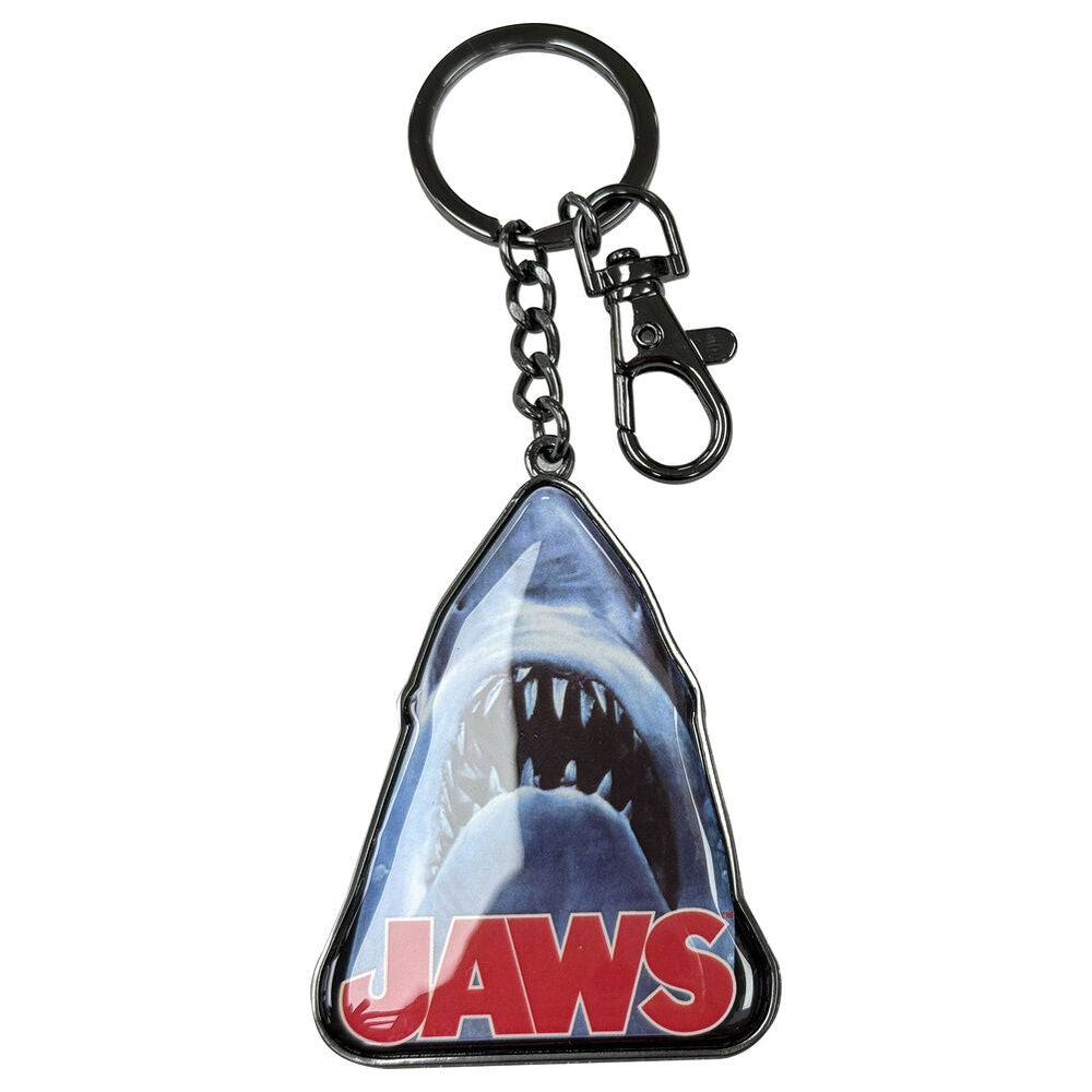 Llavero metálico Jaws con tiburón y logotipo