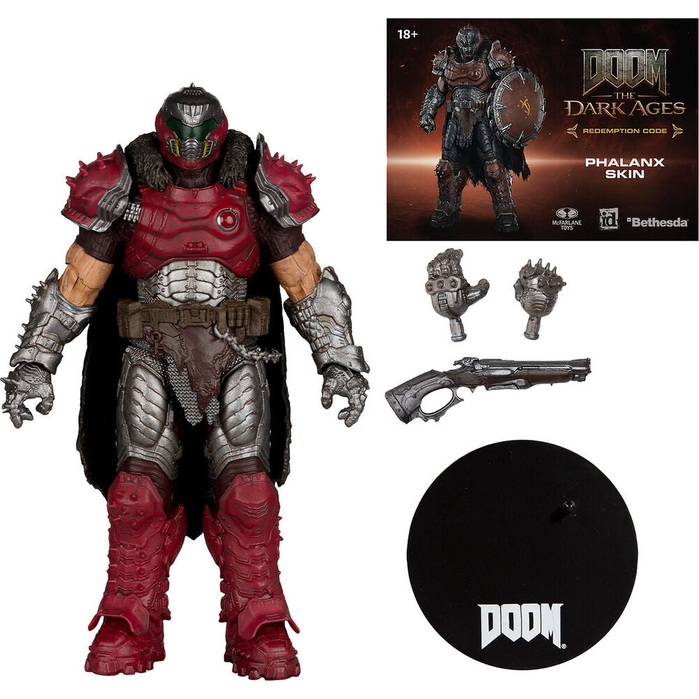 Figura articulada Doom Slayer Phalanx de 18 cm con armadura roja y arma - 2