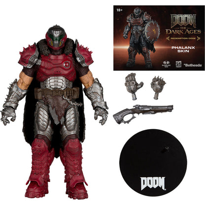 Figura articulada Doom Slayer Phalanx de 18 cm con armadura roja y arma - 2