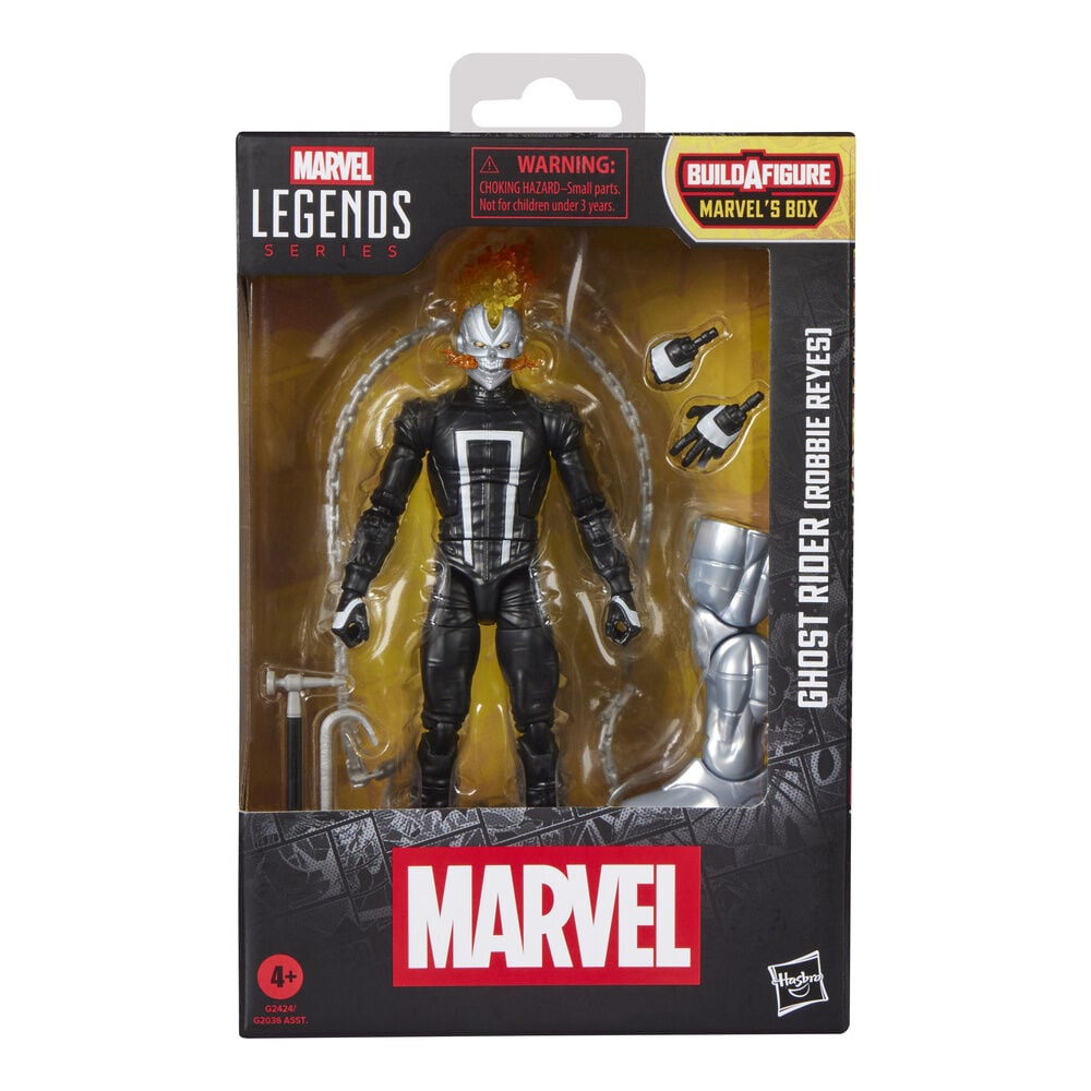 Figura articulada de Ghost Rider Robbie Reyes con cadena y calavera en llamas - 2