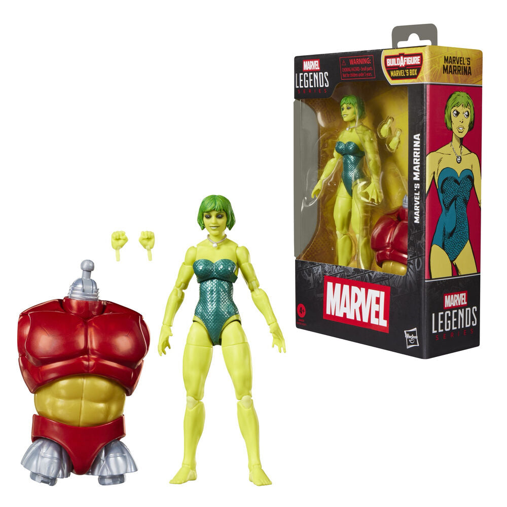 Figura articulada de Marrina Marvel Legends Series en tonos verdes - 3