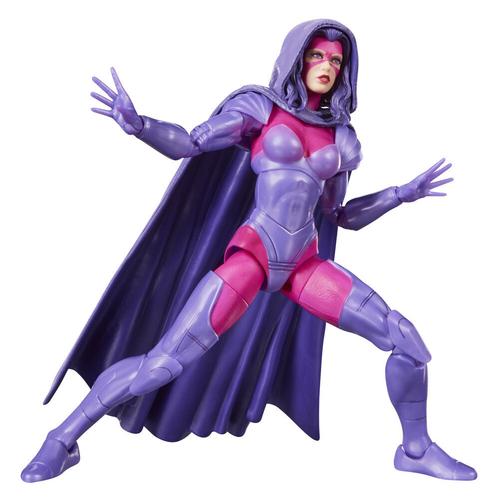 Figura articulada de Psylocke Marvel Legends en morado y rosa