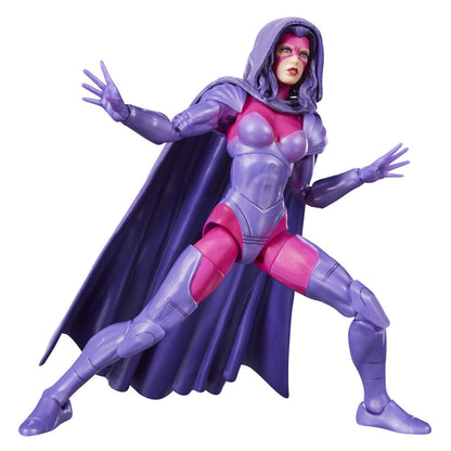 Figura articulada de Psylocke Marvel Legends en morado y rosa