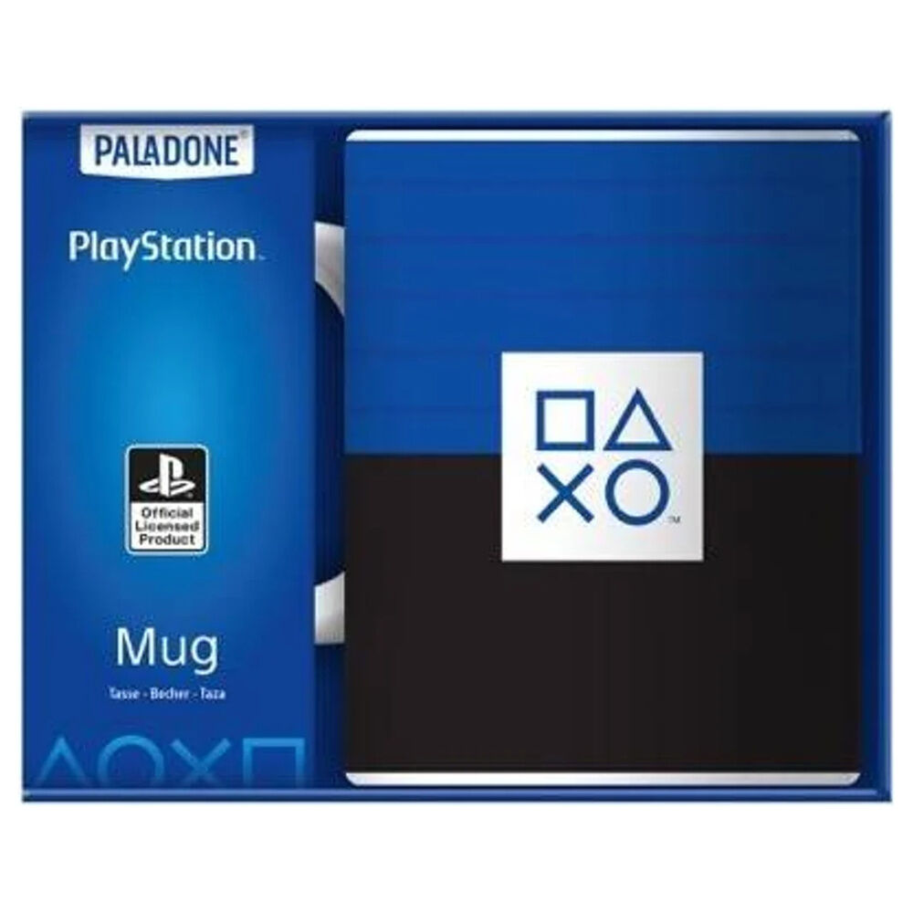 Taza de cerámica PlayStation PALADONE azul y negra