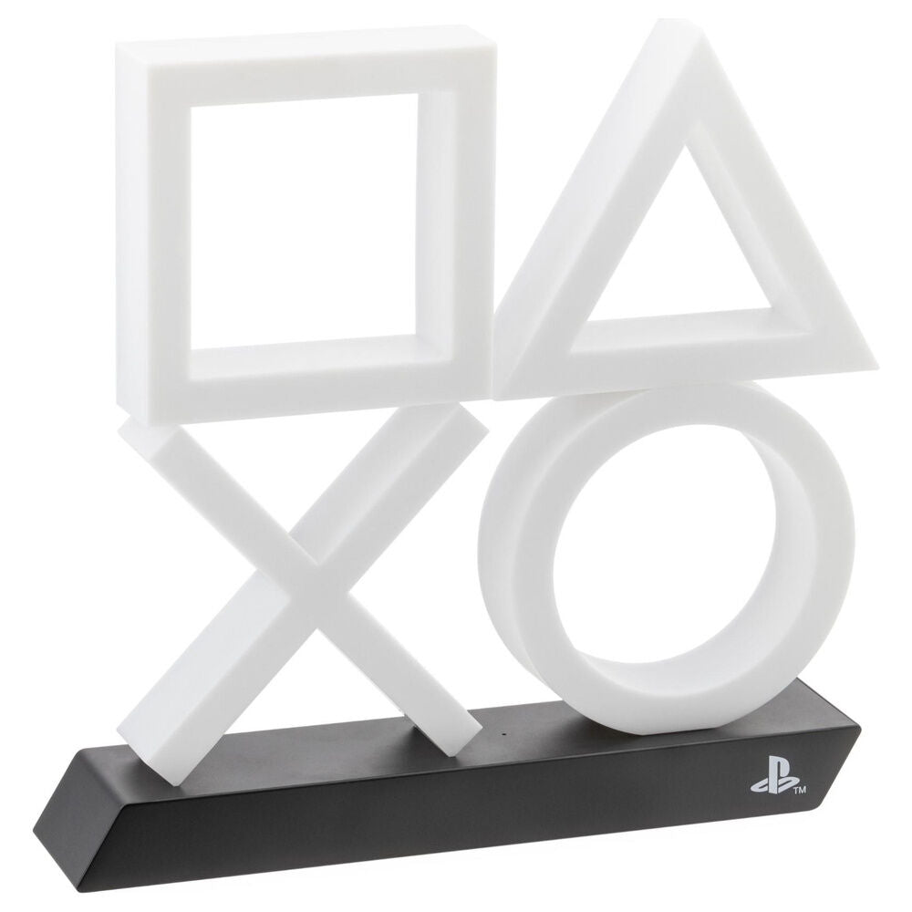 Lámpara Icon XL PlayStation PS5 azul con símbolos sobre base negra - 2