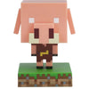 Lámpara Piglin de Minecraft PALADONE sobre base de césped y tierra