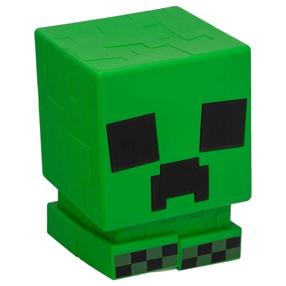 Lámpara de silicona verde con diseño de Creeper de Minecraft