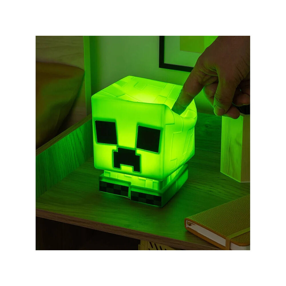 Lámpara de silicona verde con diseño de Creeper de Minecraft - 2