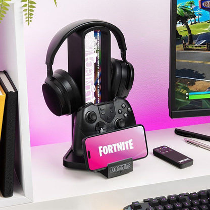 Soporte Fortnite 3 en 1 con auriculares, controlador y luz RGB - 3