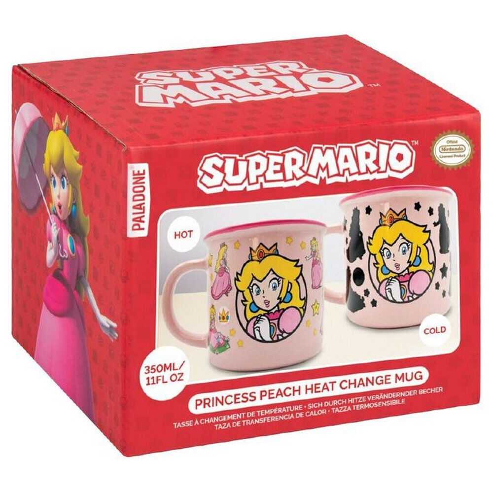 Taza térmica rosa de Princess Peach de Super Mario - 3