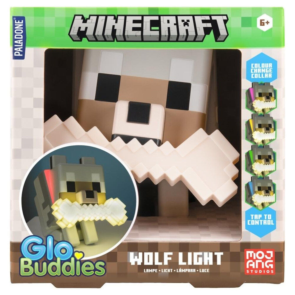 Lámpara Wolf de Minecraft con hueso iluminado - 3