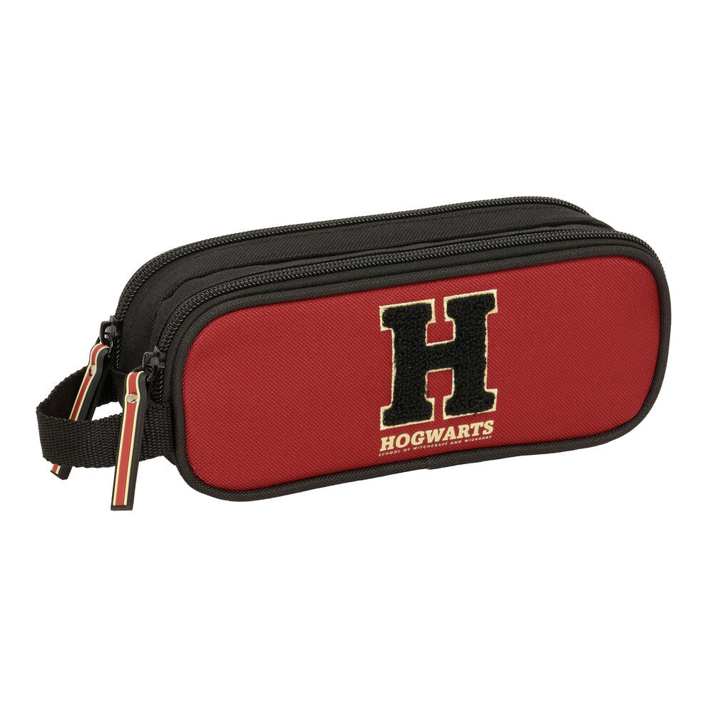 Portatodo doble rojo y negro Hogwarts de Harry Potter