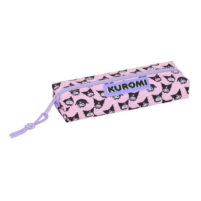 Portatodo rosa de Kuromi Hello Kitty con cremallera