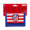 Billetera roja y blanca del Atlético de Madrid con escudo frontal