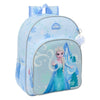 Mochila escolar azul de Frozen con Elsa y copos de nieve