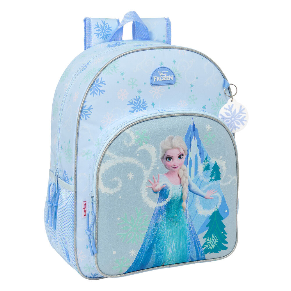 Mochila escolar azul de Frozen con Elsa y copos de nieve