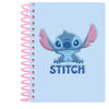 Cuaderno azul con anillas rosas y diseño de Stitch Disney
